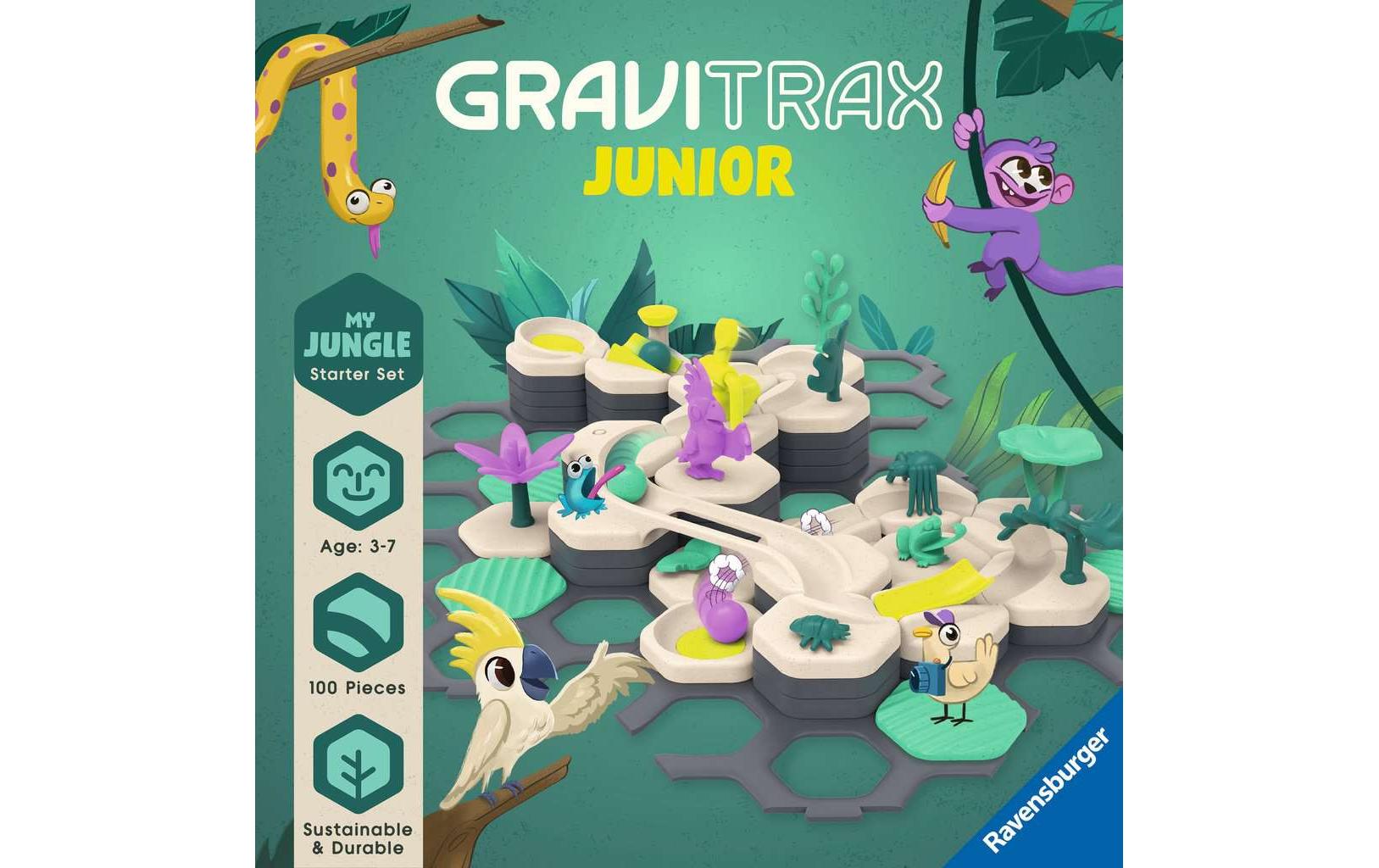 Kugelbahn GraviTrax Junior Starter-Set L JungleKindgerechter Einstieg in themenreiche Kugelbahnwelten