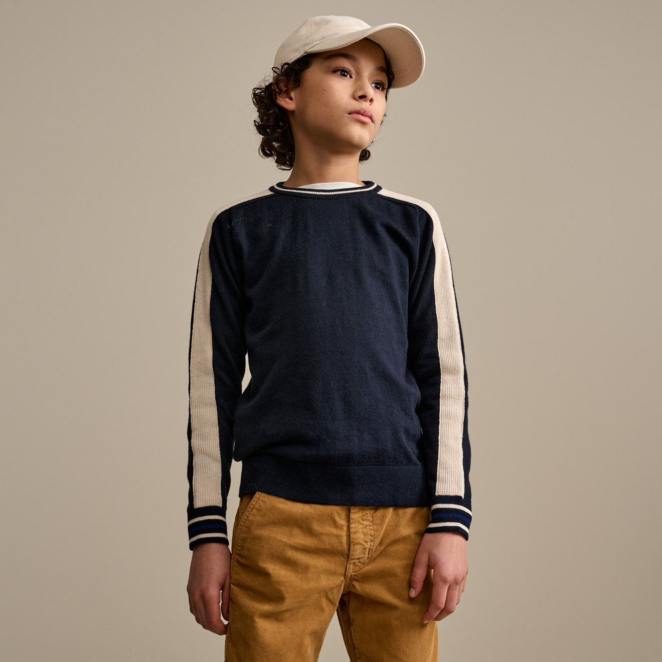 Bellerose Pull en Coton & Laine Gouboy marine