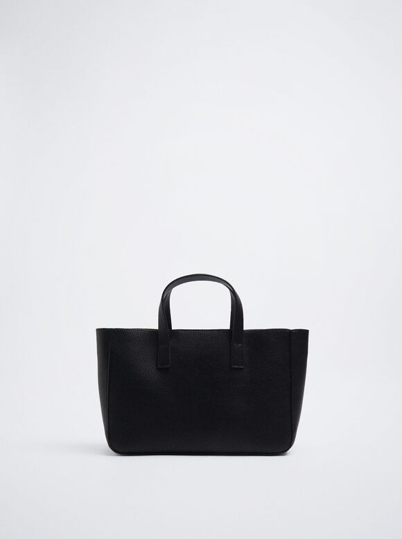 Bolsa tote com bolso removível - Preta
