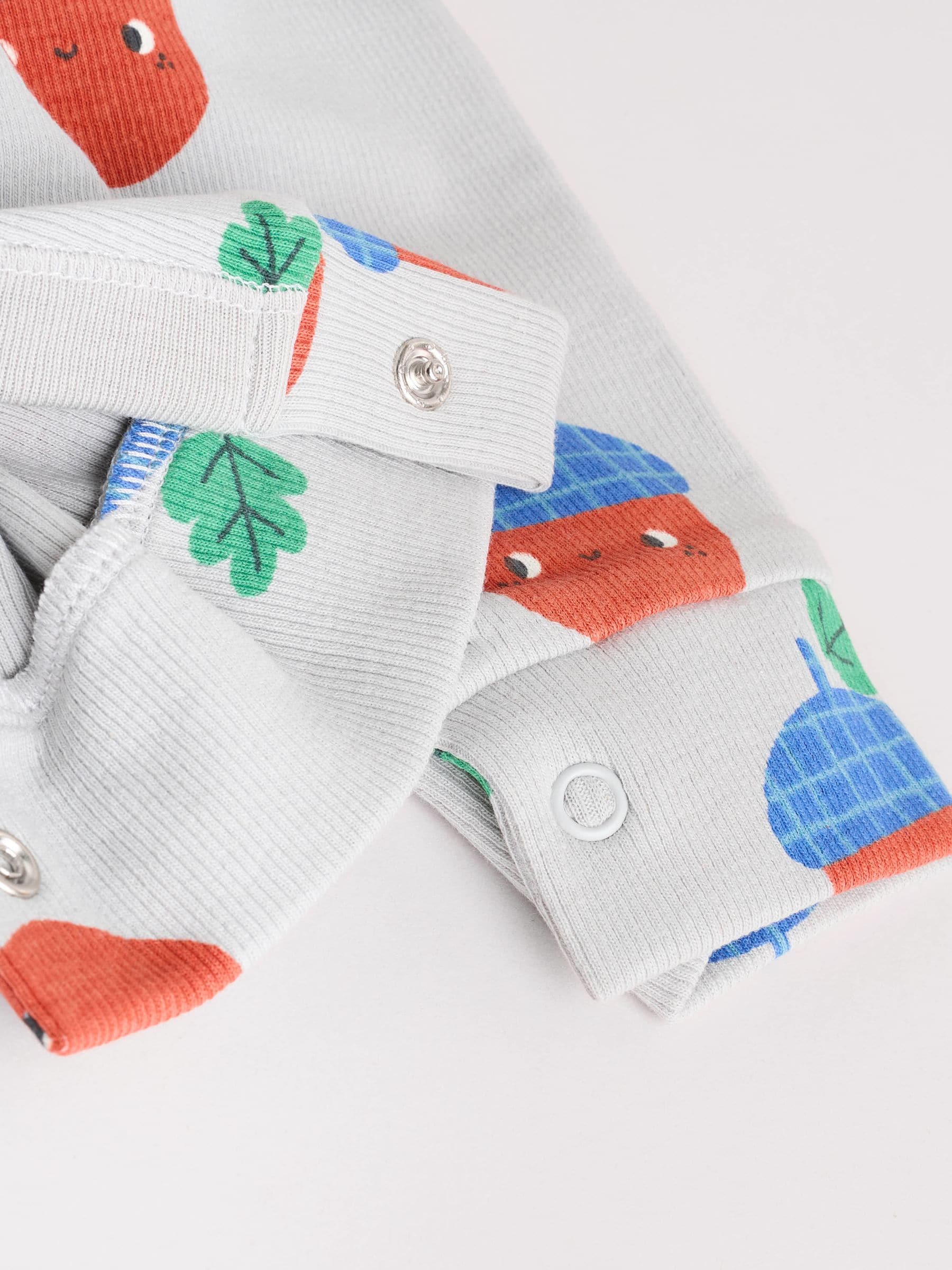 Groen - Verpakking van 3 baby pyjama's zonder voetjes met herfstpompoen (0mnd-3jr)