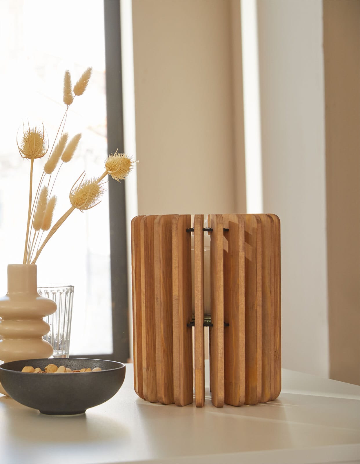 HOUSE OF NATURE Teelichthalter 25 cm Holz braun