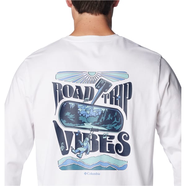 T-shirt COLUMBIA EXPLORERS CANYON LONG SLEEVE T-SHIRT WHITE/ROAD TRIP VIBES