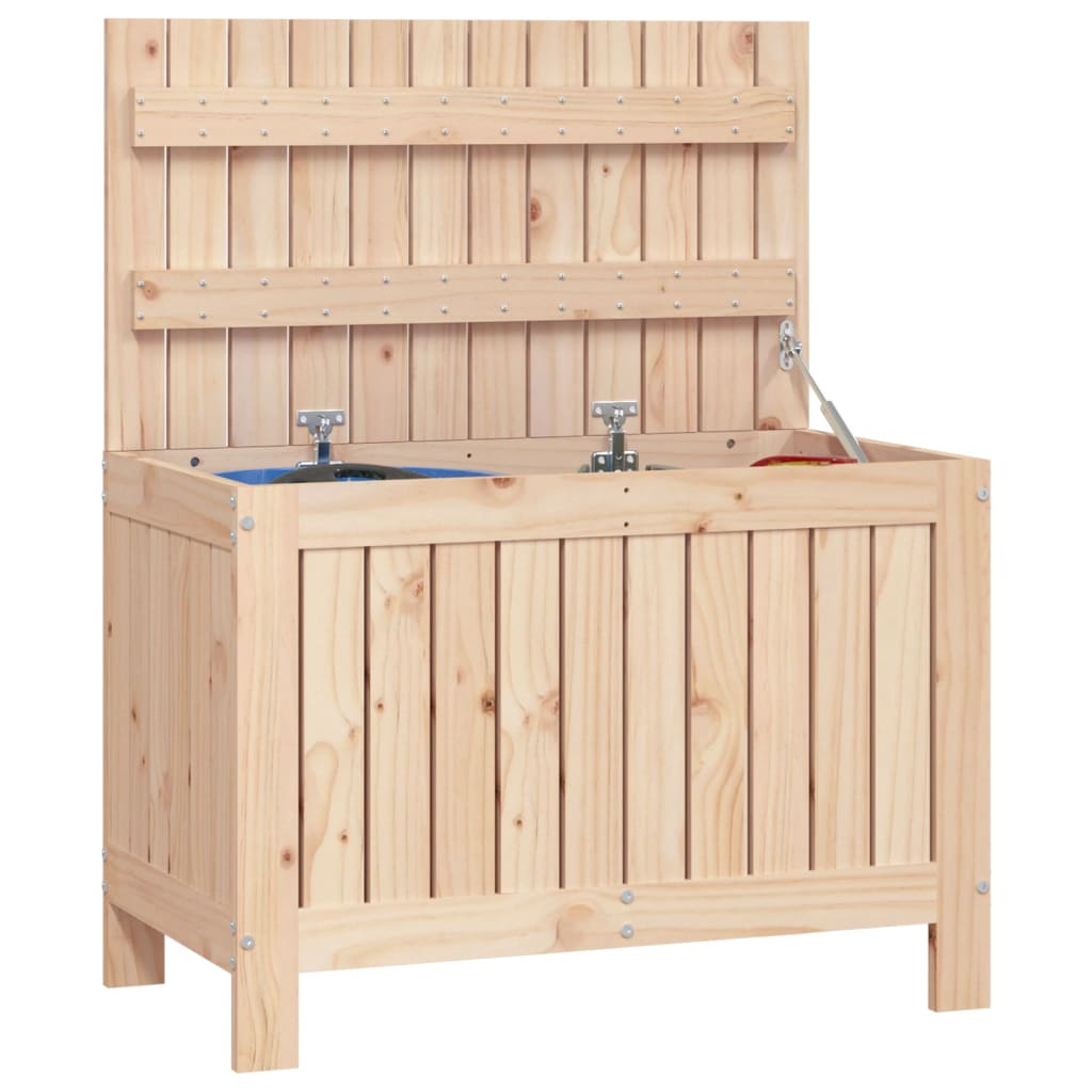 Boîte de rangement de jardin 76x42,5x54 cm bois massif de pin