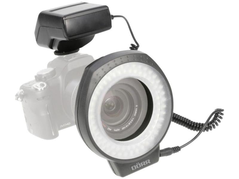 Dörr Blitzgerät LED Macro Ultra 80 Ringlicht Makrofotografie mit 80 LEDs