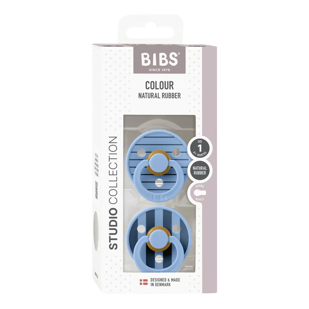 BIBS Studio Colour Pin Latex Sky Blue Mix 2 pak - Flere størrelser