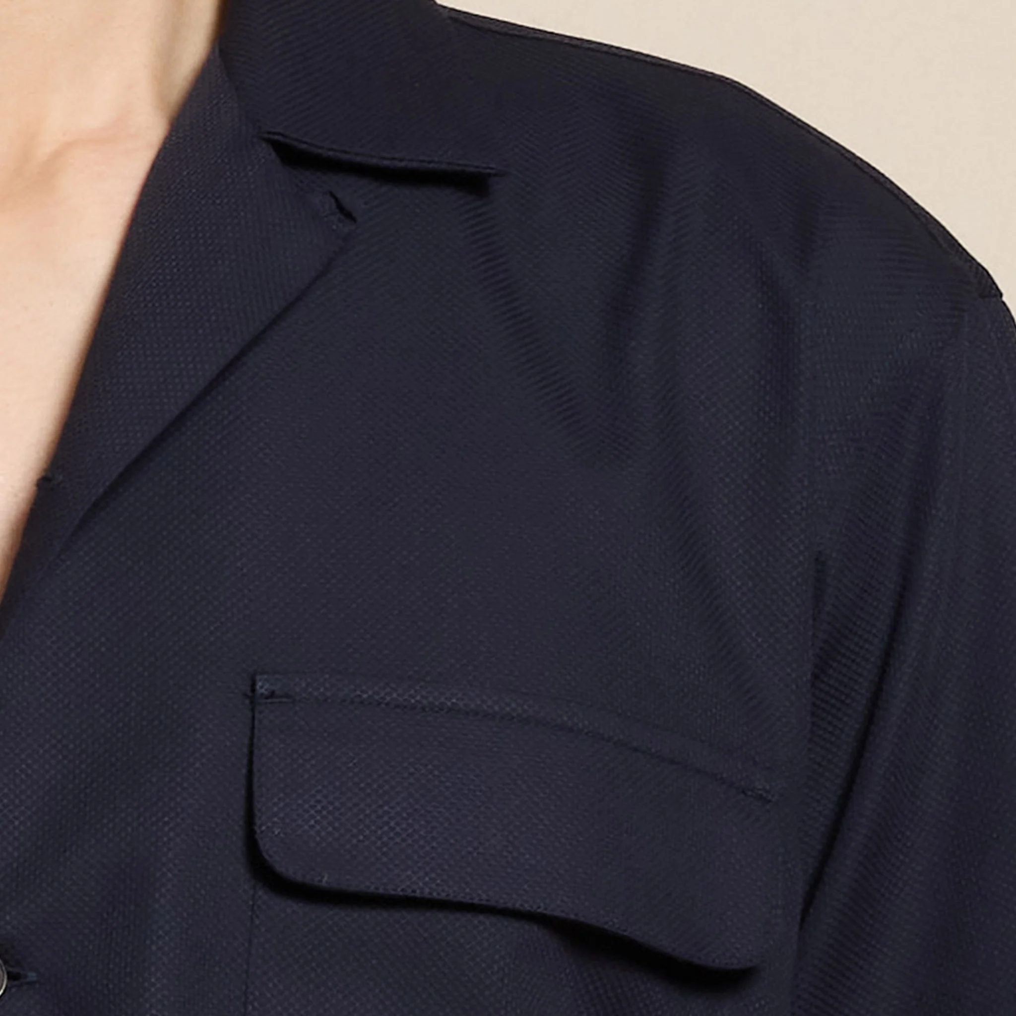 Short-sleeved shirt in navy Giro Inglese