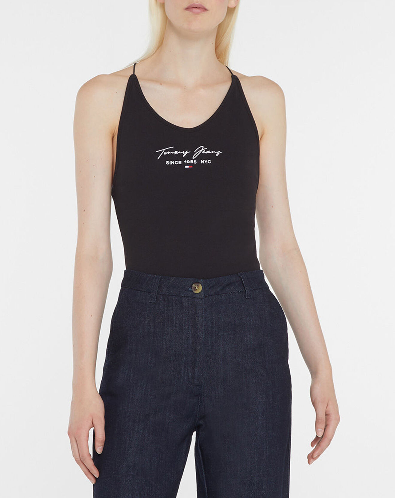 Tommy Jeans Body 100% Coton Bio Tommy Script noir
