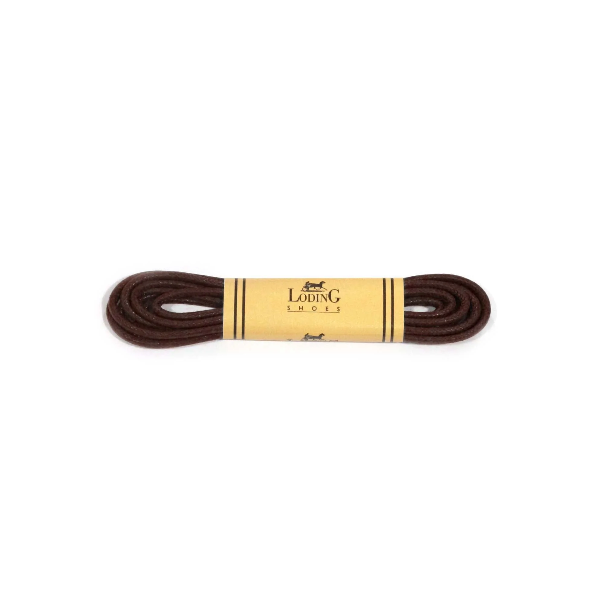 Lacets marron ronds en coton ciré