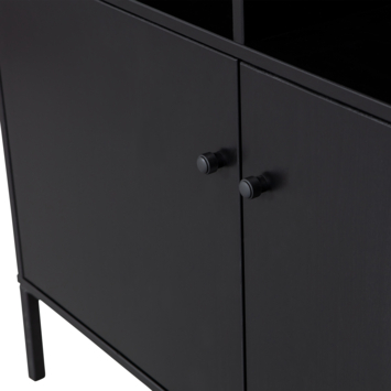 WOOOD wandkast Xam zwart grenenhout 160 x 107 x 39 cm