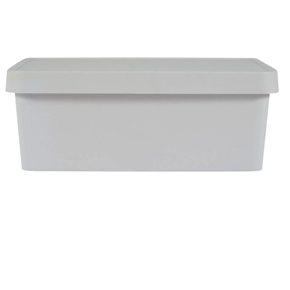 Boîte de rangement avec couvercle beige 11 L