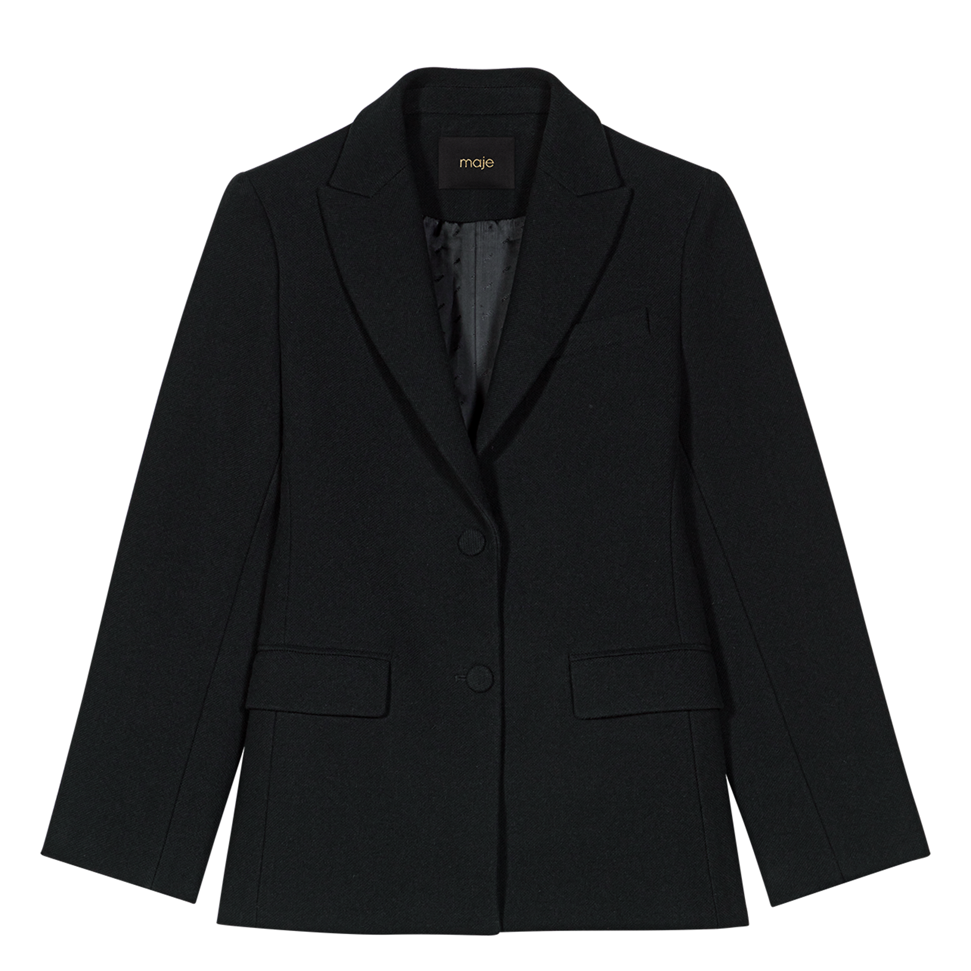 Veste de tailleur cintrée en coton mélangé | Noir