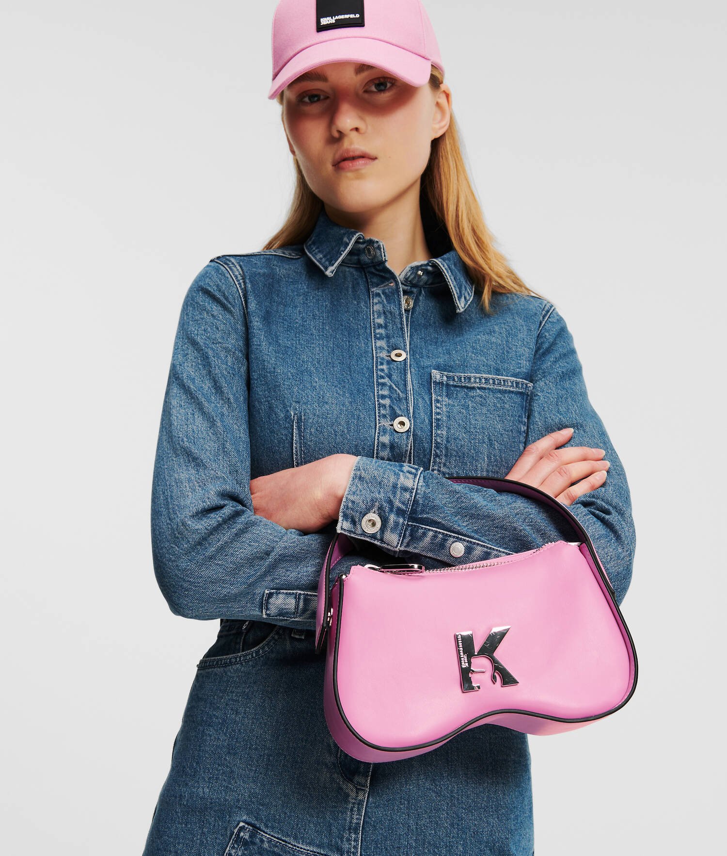 SAC BANDOULIÈRE EN FORME DE LUNETTES DE SOLEIL AVEC ANSE SUPÉRIEURE KLJ