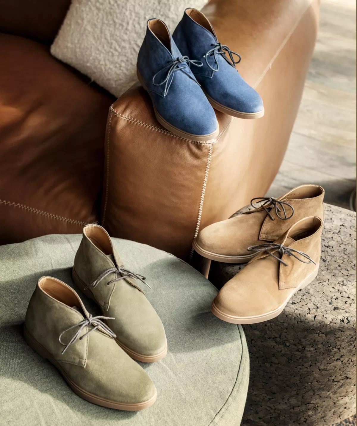 Bottines Sahara Daim Olive