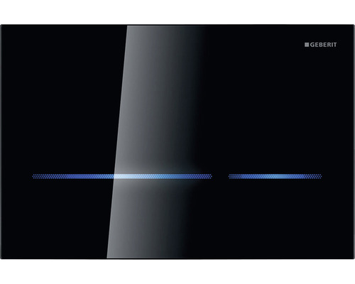 GEBERIT Sigma 80 bedieningsplaat, glanzend zwart / knop, glanzend zwart 116.090.SG.6