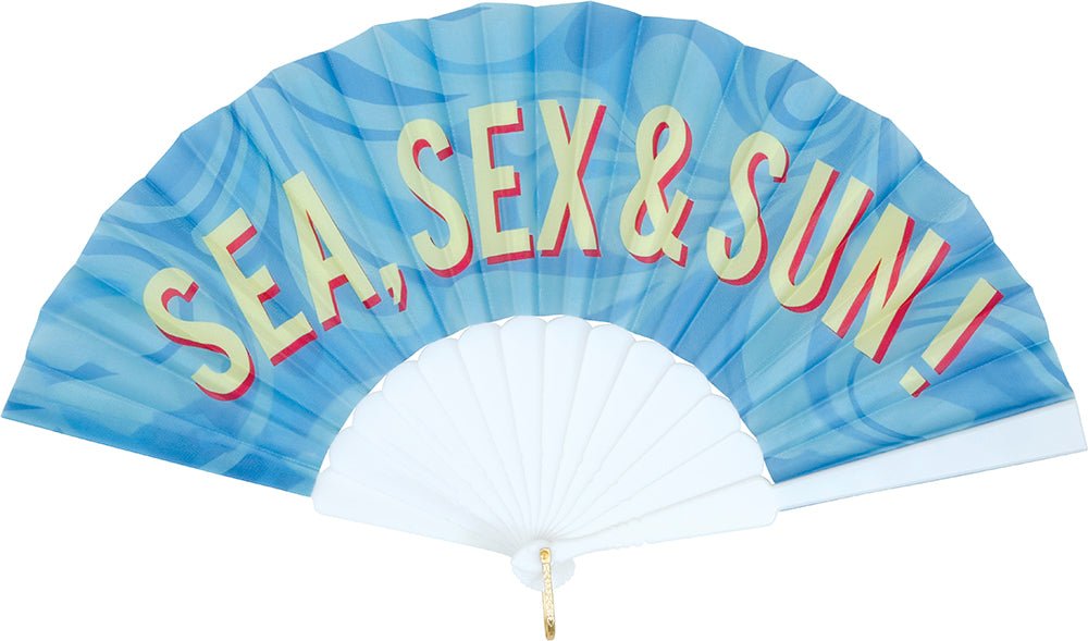 Wit Blauwe Waaier Sea, Sex & Sun!
