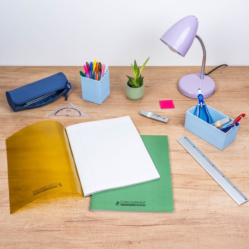 Cahier Conquerant Recycle Agrafe 170X220 96P Seyes Polypro