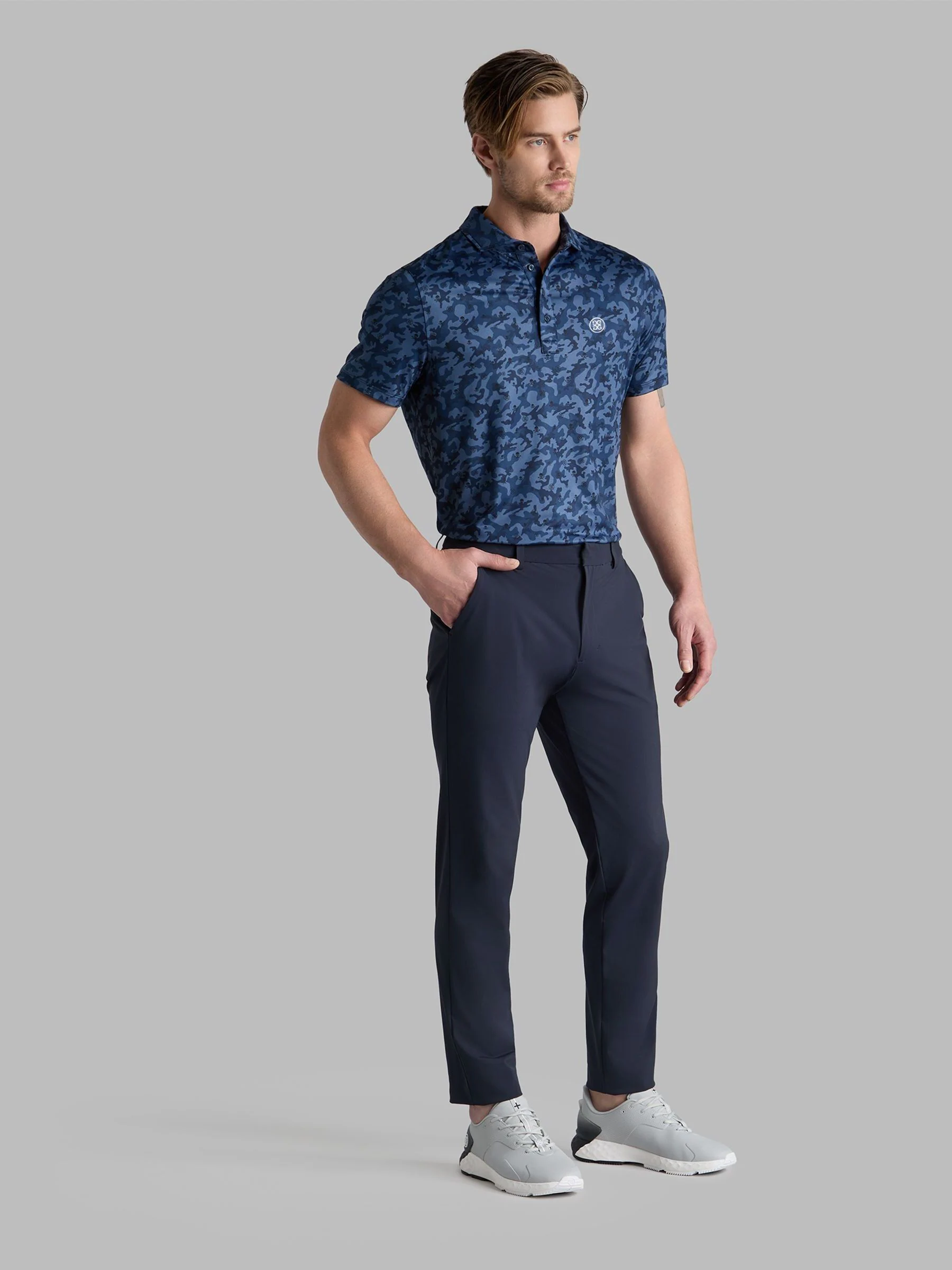 Blauw - G/Fore Mapped Icon Camo Tech Jersey Polo Shirt