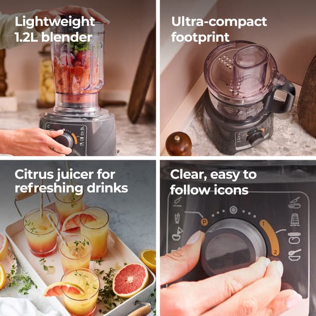 Kenwood MultiPro Compact foodprocessor FDP31.360.GY (skifergrå)