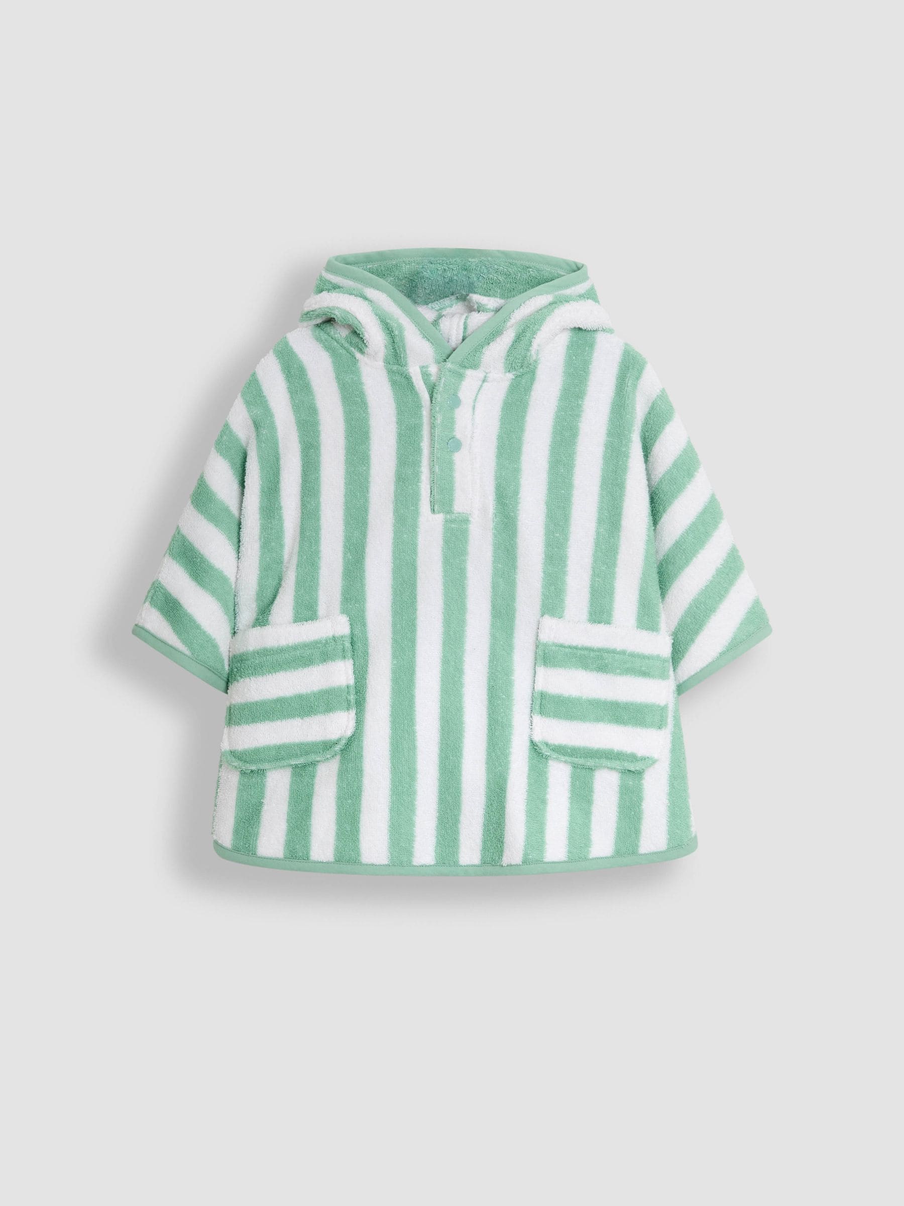 JoJo Maman Bébé 100% Cotton Stripe Towelling Poncho