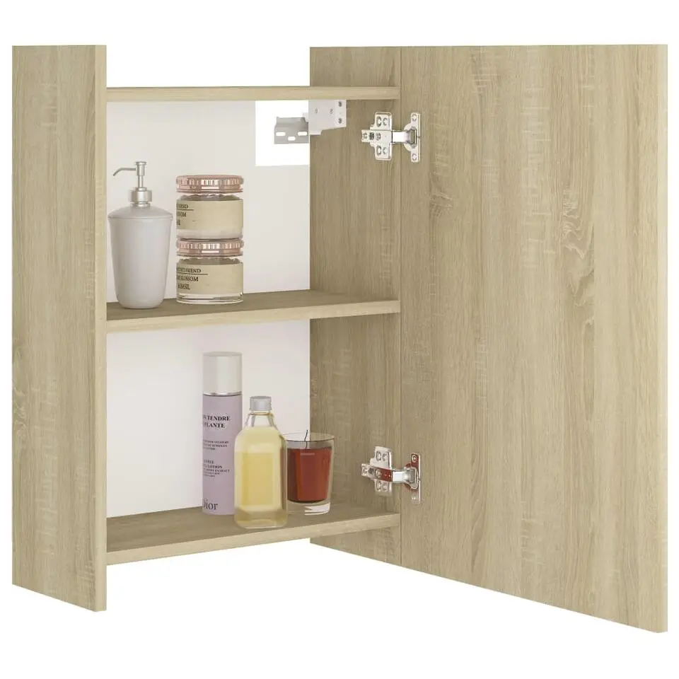 vidaXL - Spiegelkast - Bruin - Bewerkt hout