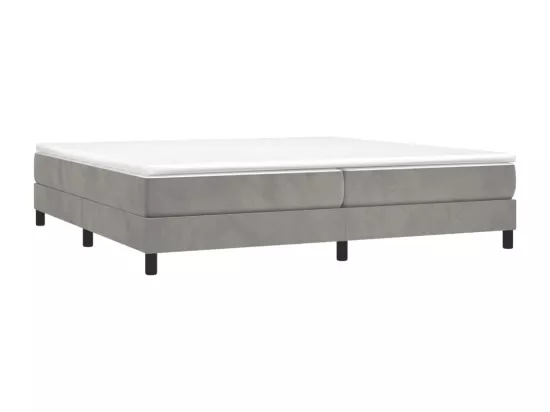Sommier à lattes de lit Gris clair 200x200 cm Velours