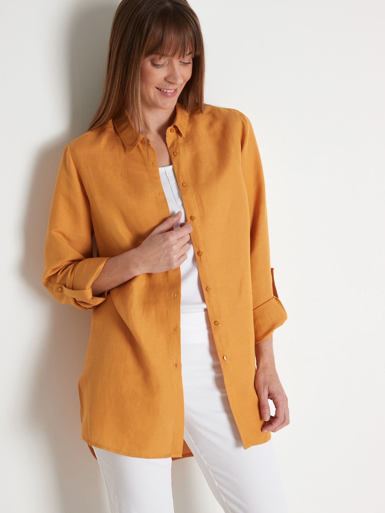 Surchemise en lin/viscose