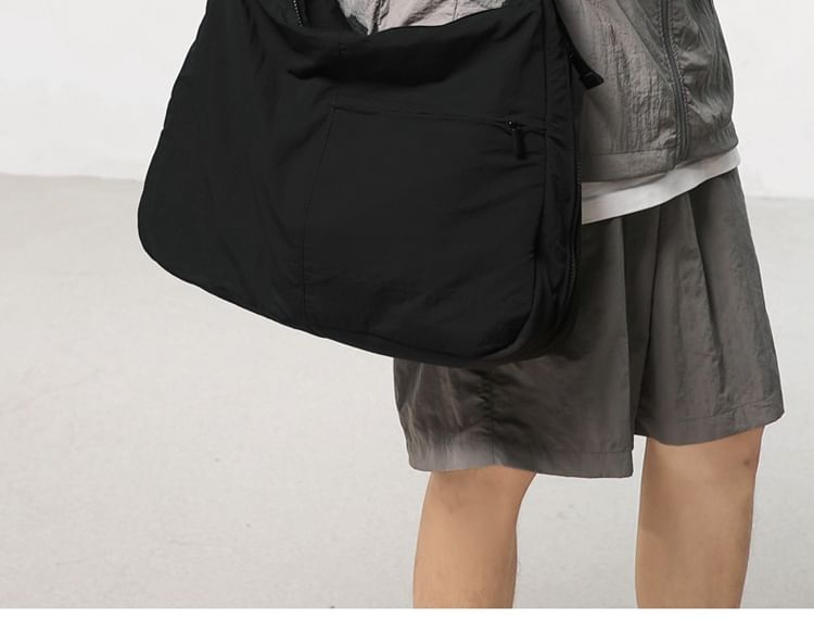 HOVERUP - Effen nylon crossbodytas