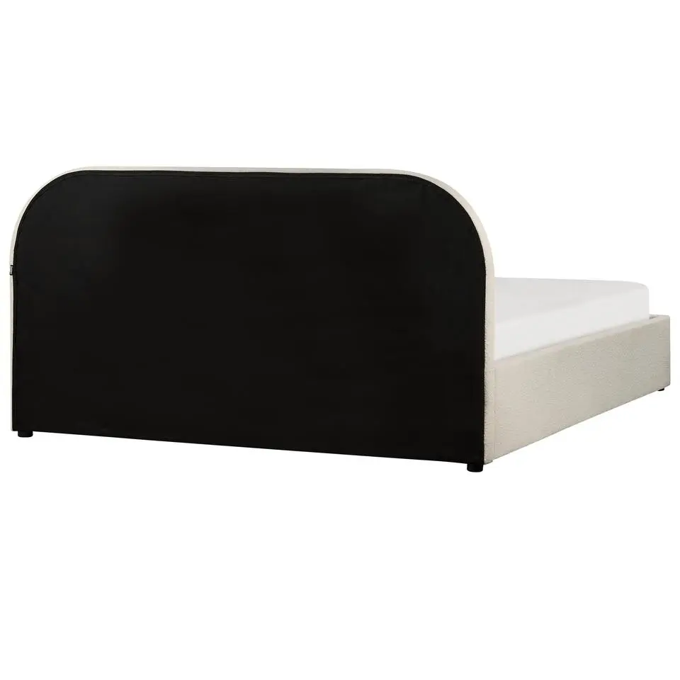 QUILLIEN - Bed met opbergruimte - Beige - 160 x 200 cm - Polyester