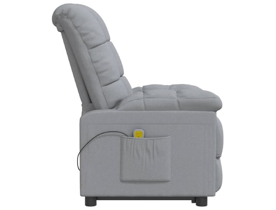 VIDAXL - Fauteuil Relaxation Fauteuil de massage - gris clair - tissu - 74x99x102cm
