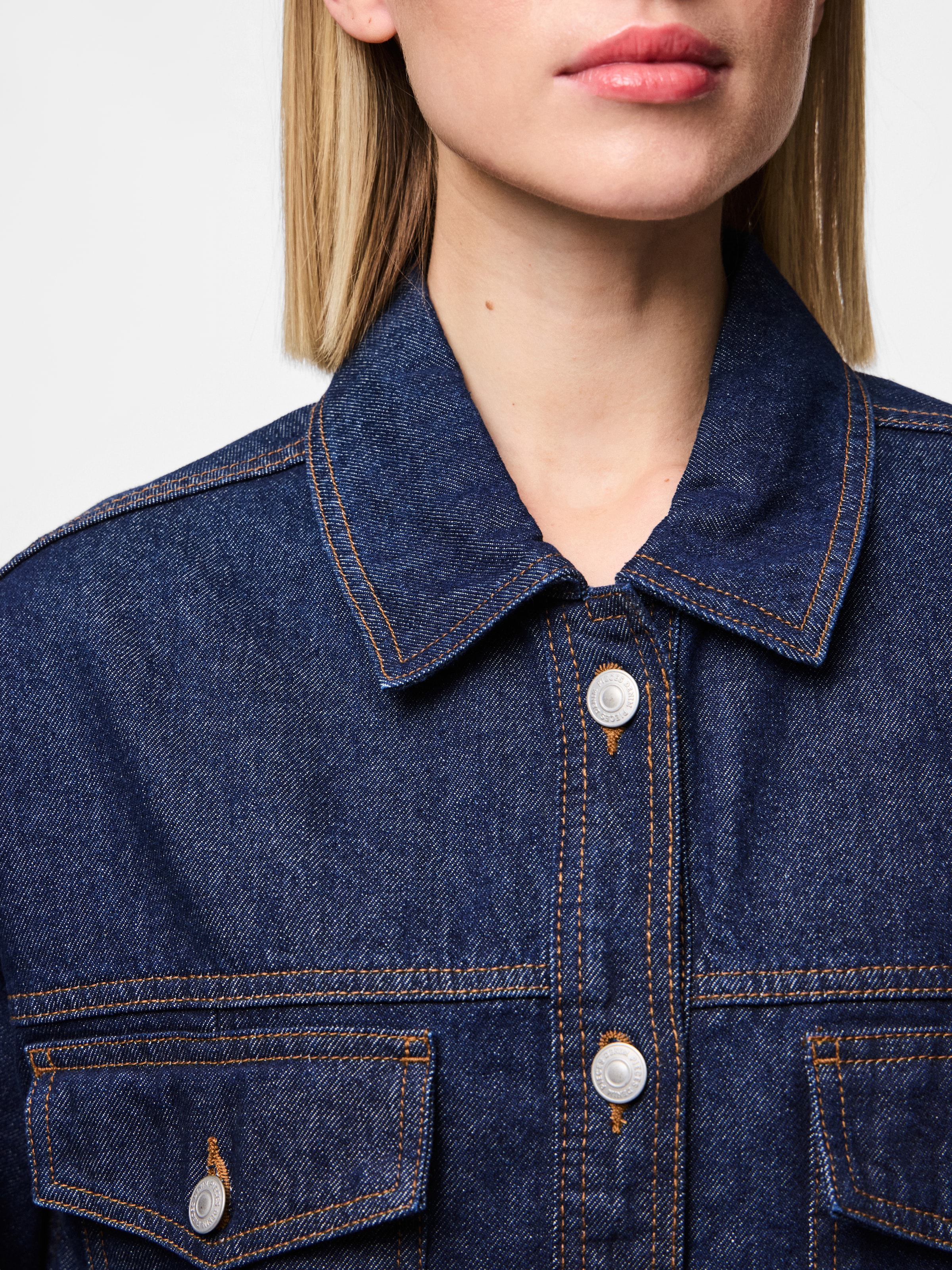 pieces Jeansjacke »PCELMA DENIM JACKET NOOS BC« ohne Kapuze