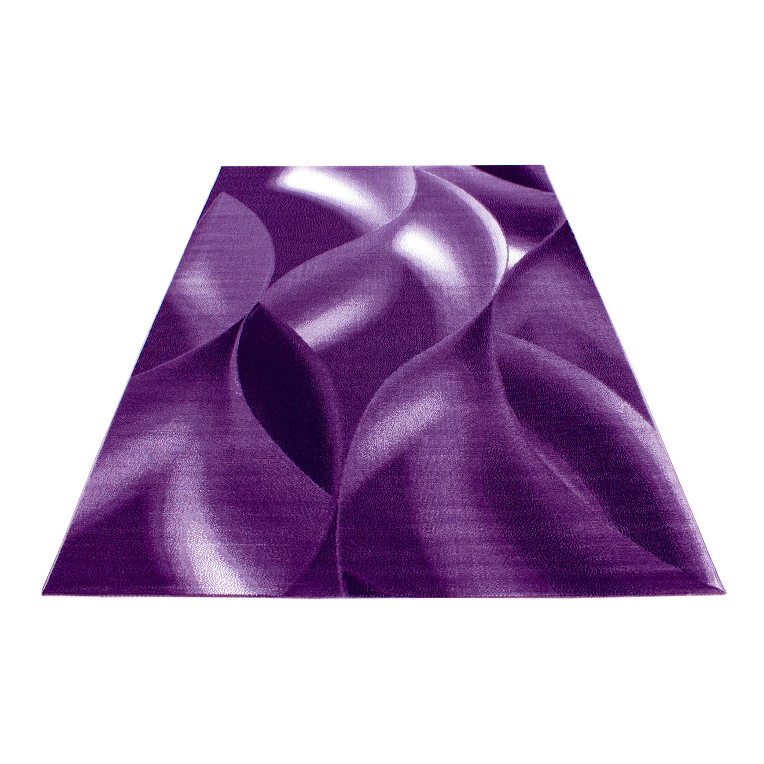 Wunderschöne Designer Teppich Modern Kurzflor Abstrakt Wellen Muster
