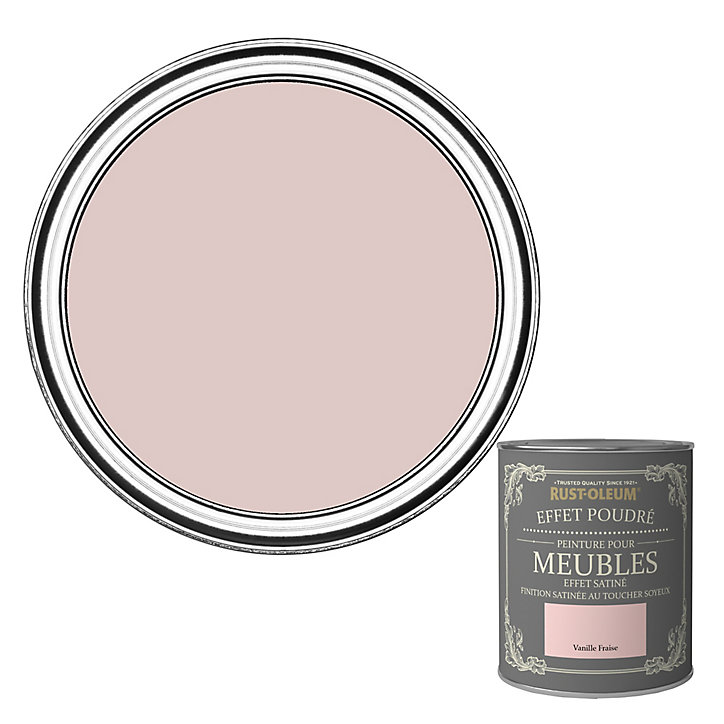 Peinture pour meubles Rust-Oleum vanille fraise effet poudré satin 0,75L