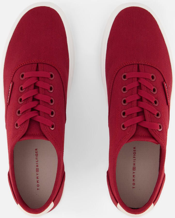 Tommy Hilfiger Vulc Cup CVS Sneakers rood Textiel