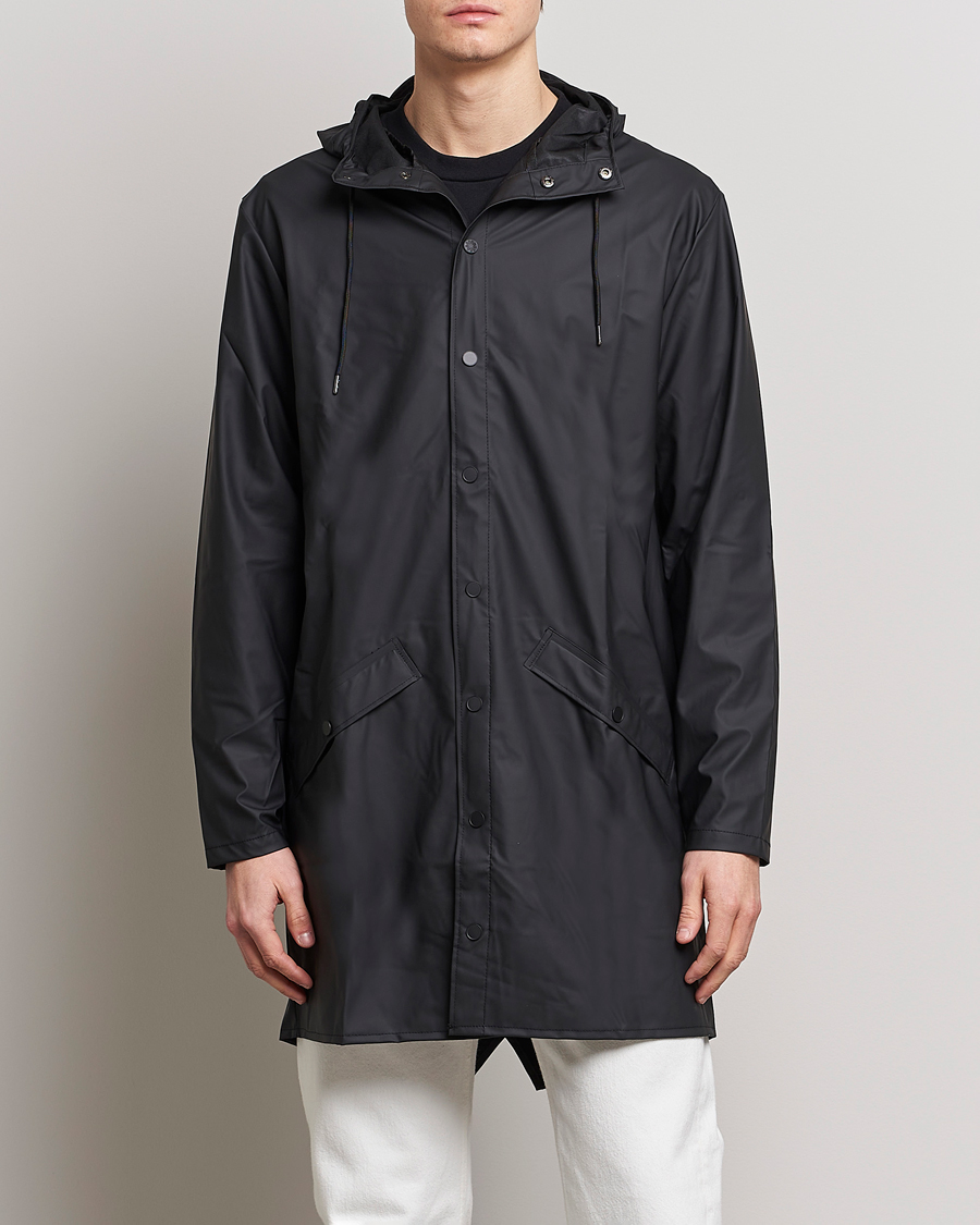 RAINS Long Jacket Black