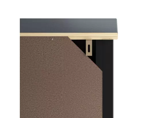 Rangement au-dessus de la cuvette BERG noir bois massif