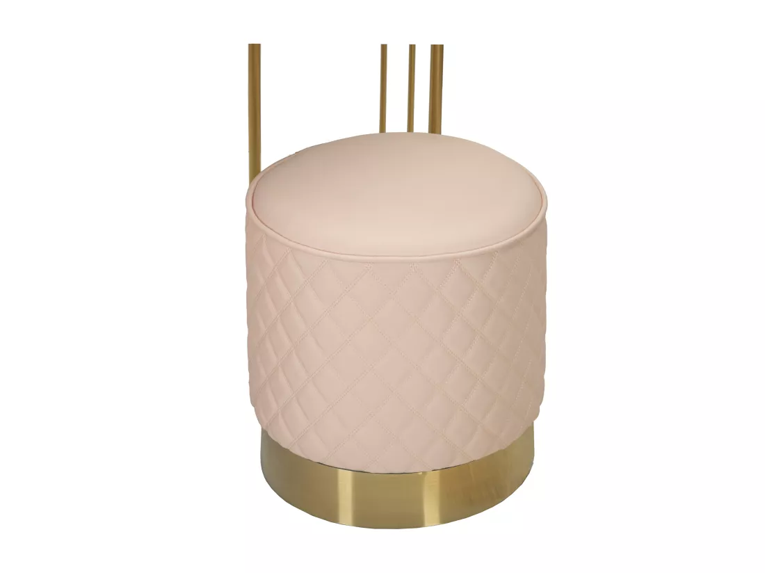 Coiffeuse en simili cuir avec pouf 120x40x76 cm