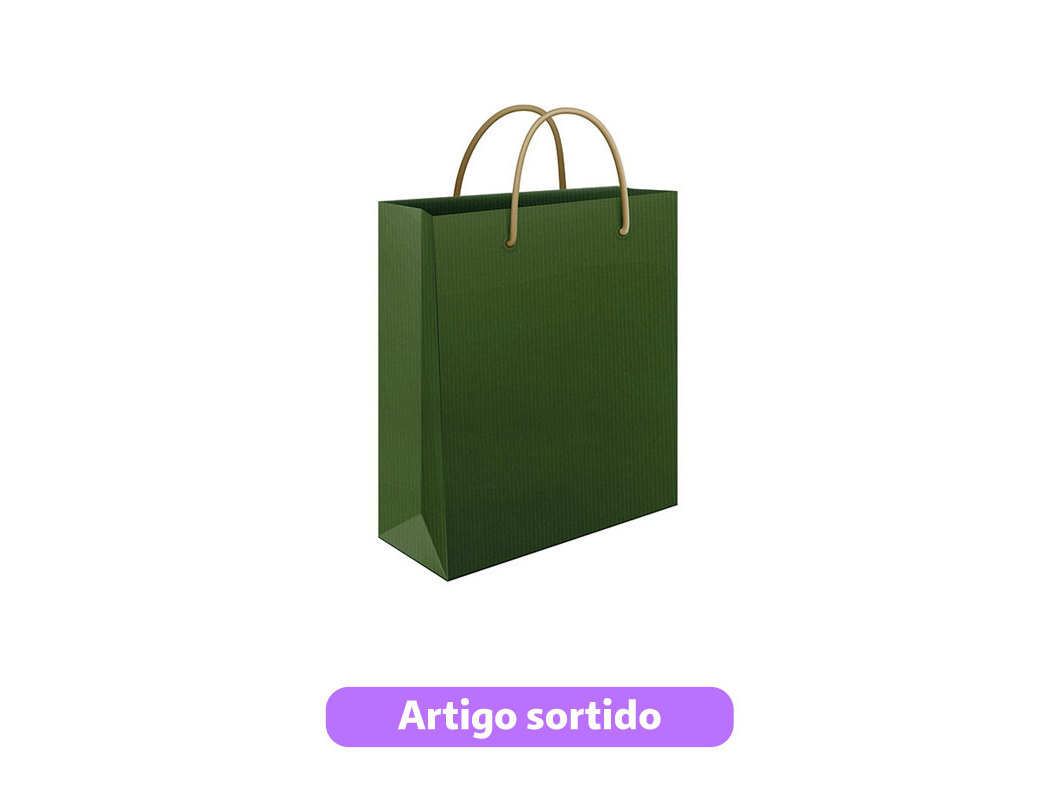 SACO PAPEL KRAFT MITOS 18X22X8CM CORES SORTIDAS