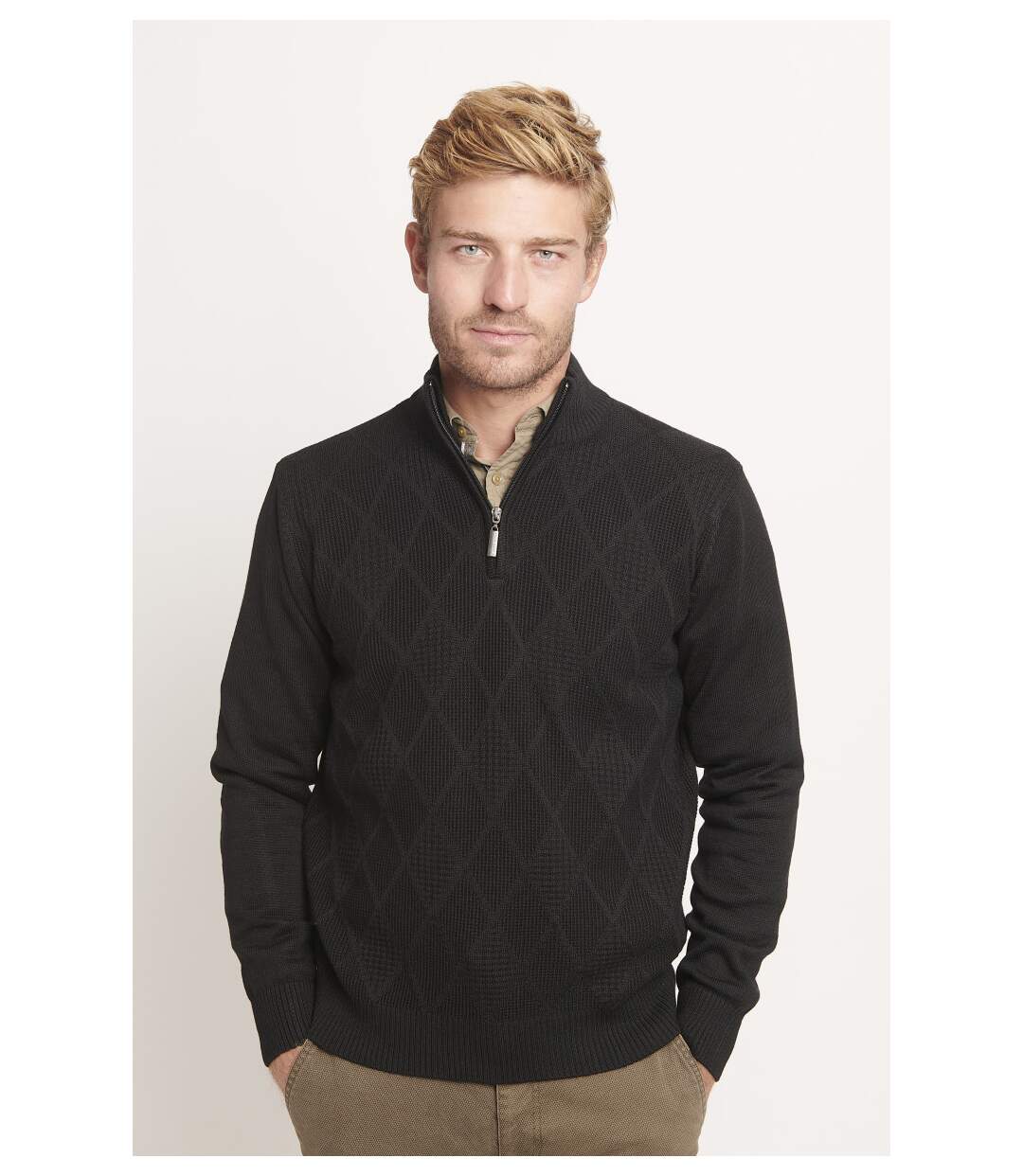 Pull cheminée uni