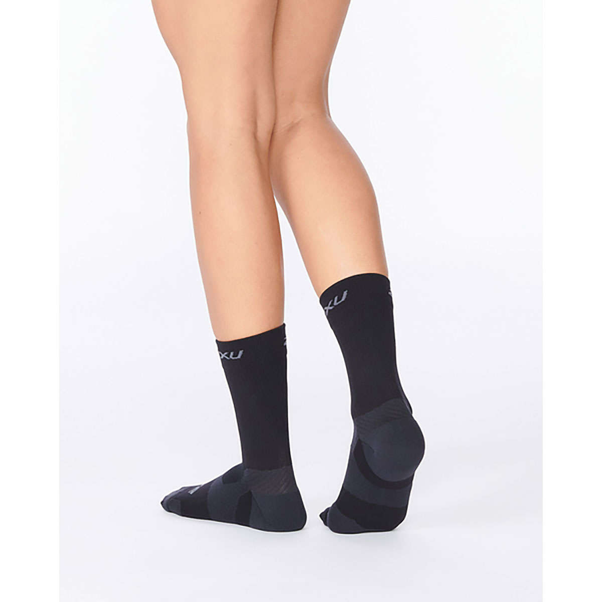 2XU Vectr Light Cushion Crew Compressiesokken Zwart/Grijs