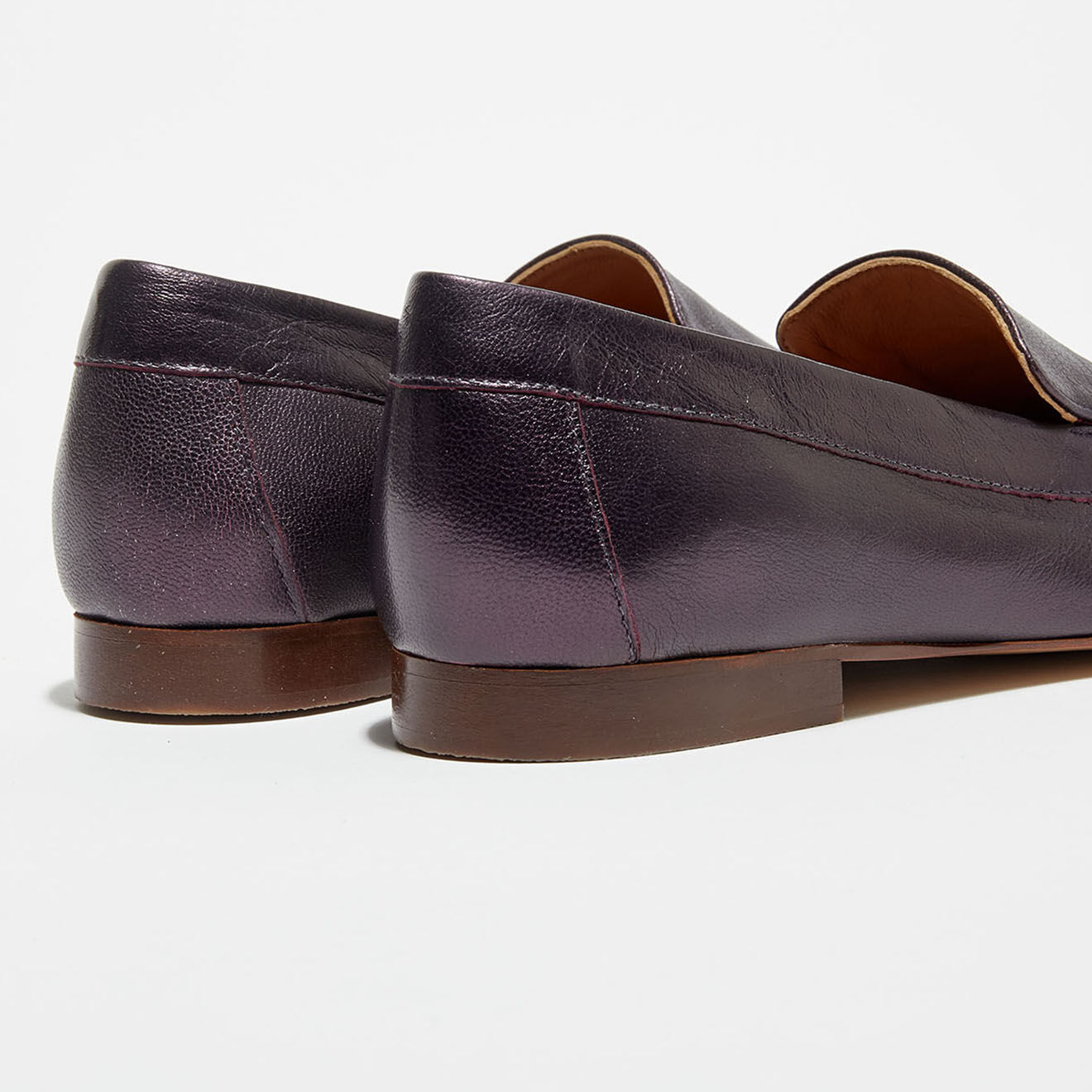 Quartier Latin Mocassins en Cuir Love irisés prune