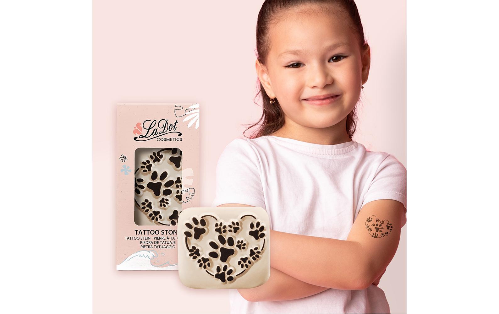 Tattoostempel Katzenpfote LargeMotiv-Stein für das perfekte Outdoor-Make-Up