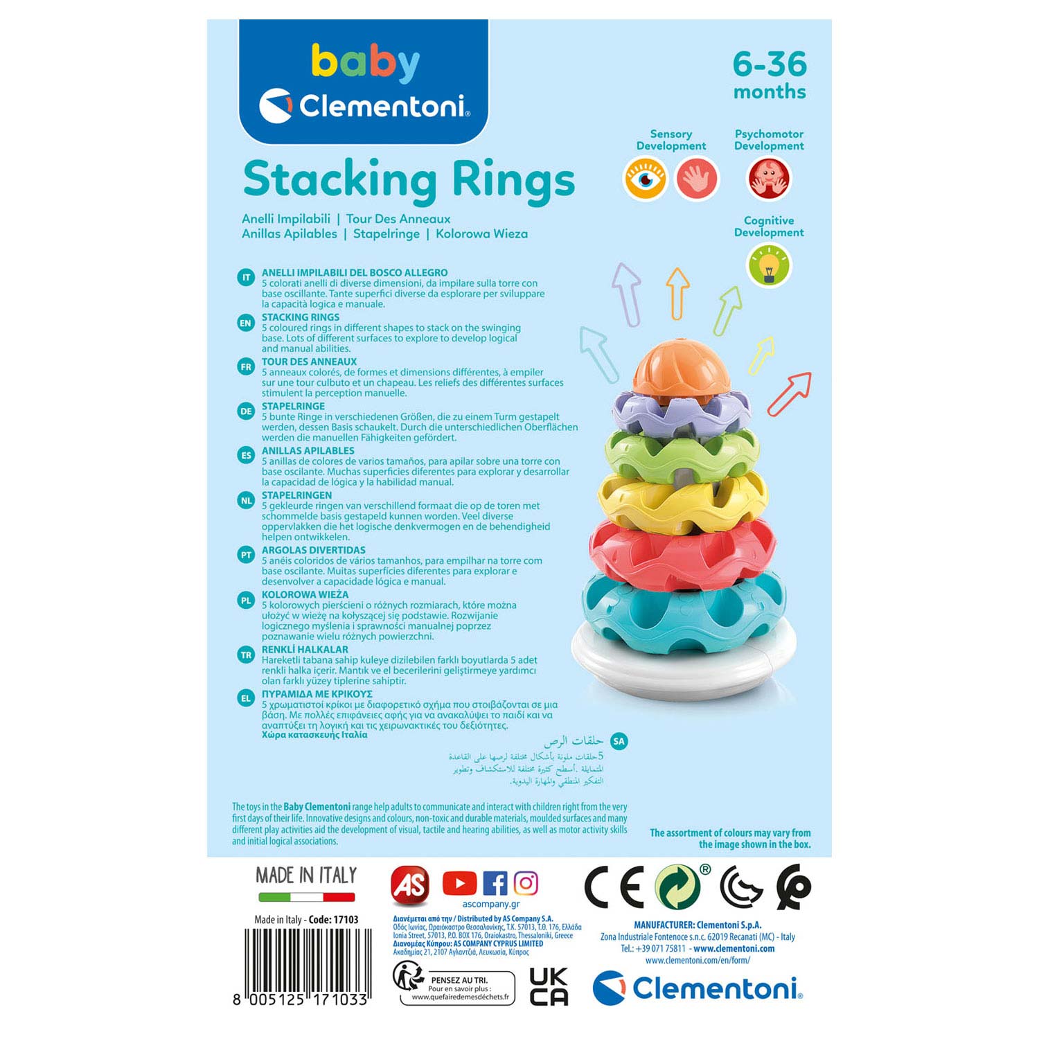 Clementoni Baby - Stapelringen