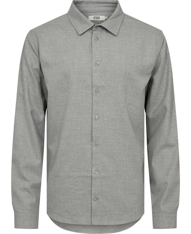 Magasin du Nord Collection Theo flannel shirt - GRS Recycled Ultimate gray