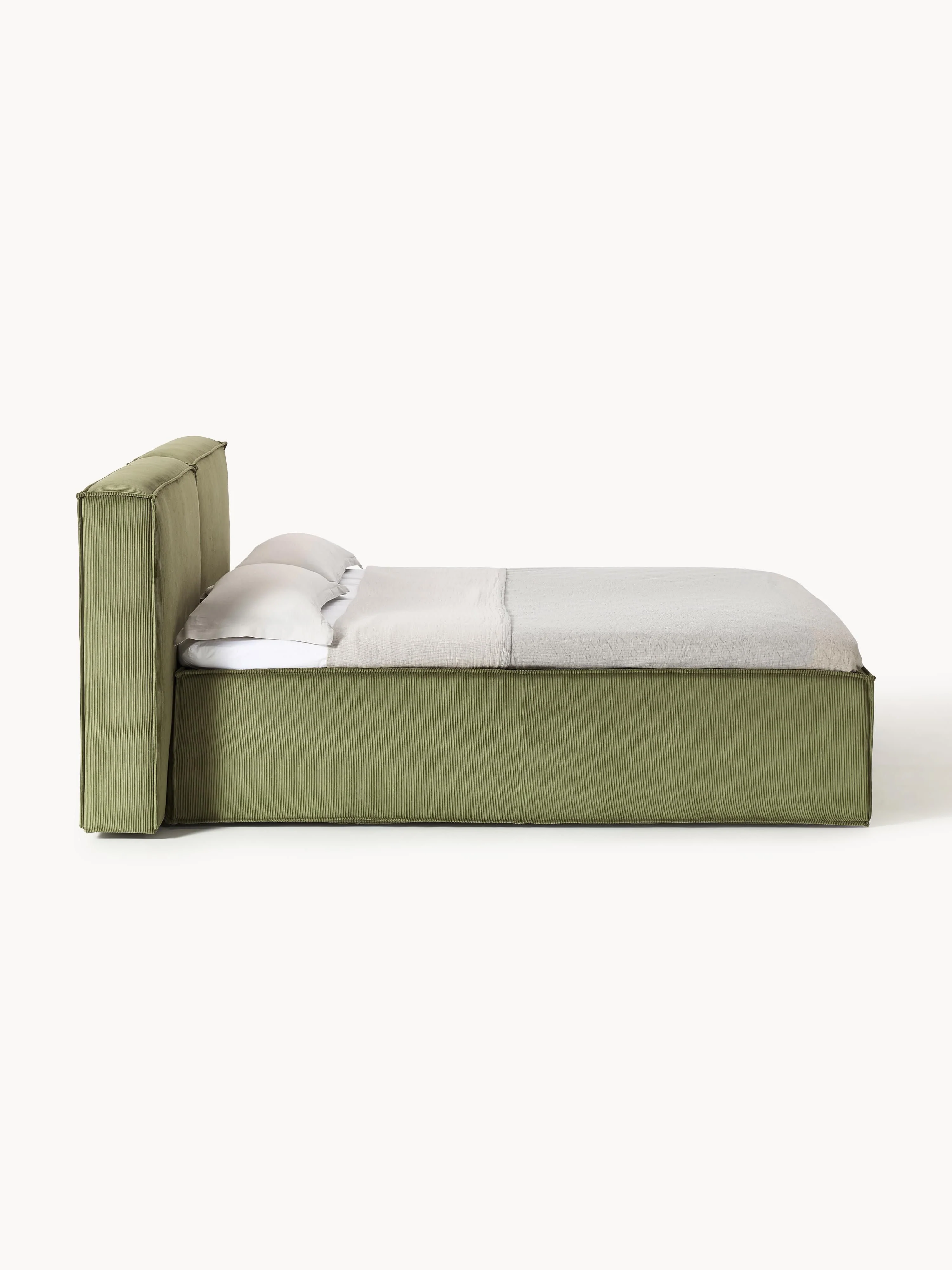 Corduroy boxspring bed Lennon