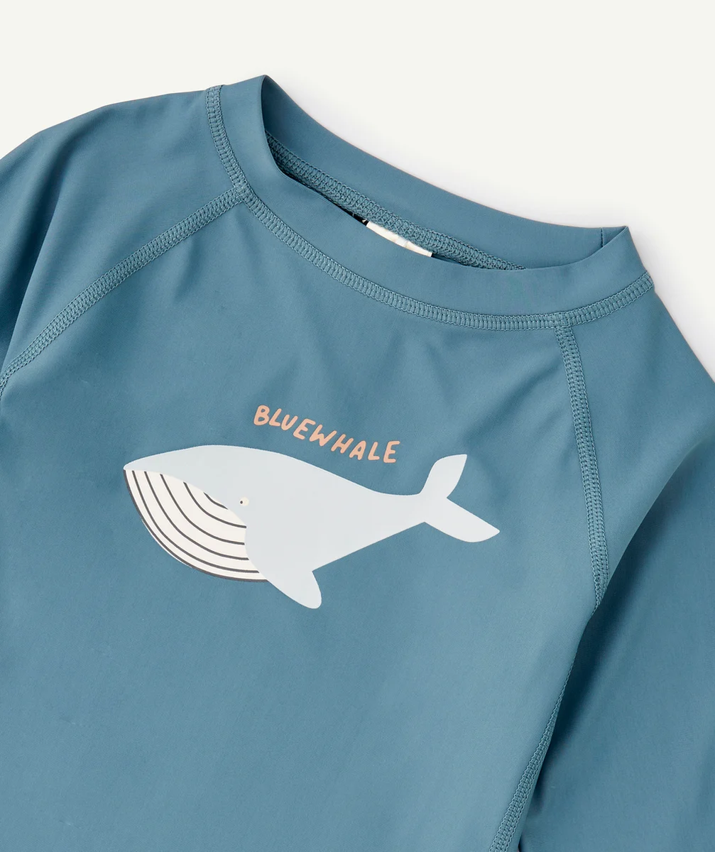 LASSIGT-SHIRT ANTI-UV BÉBÉ BLEU MARINE IMPRIMÉ BALEINE