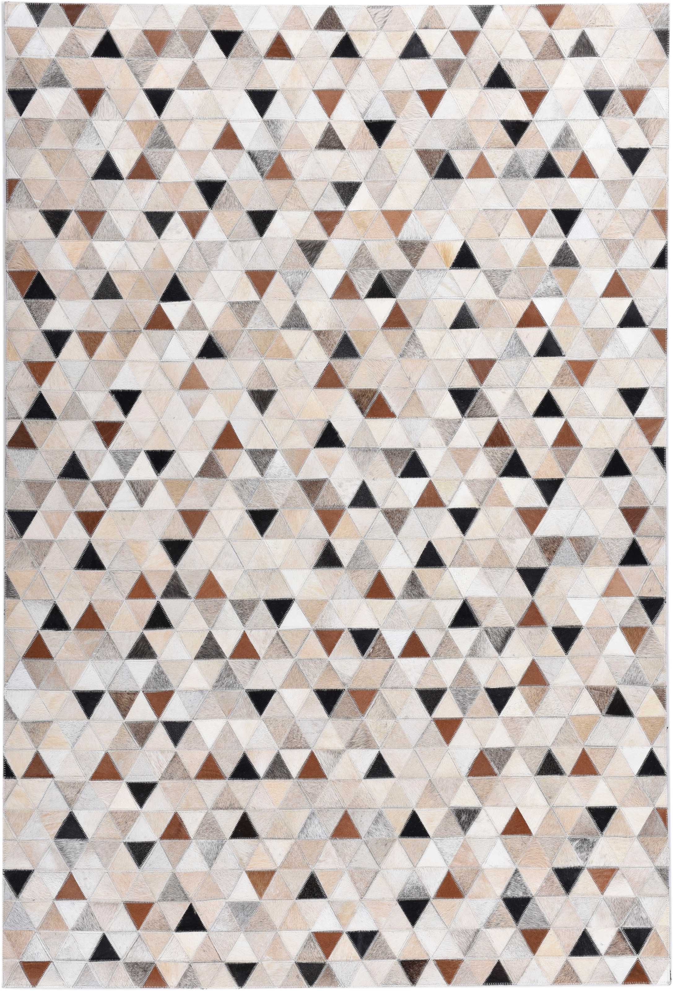 THEKO Fellteppich »Kobe« rechteckig 3 mm Höhe Patchwork, handgenäht, echtes Rinderfell in Naturtönen