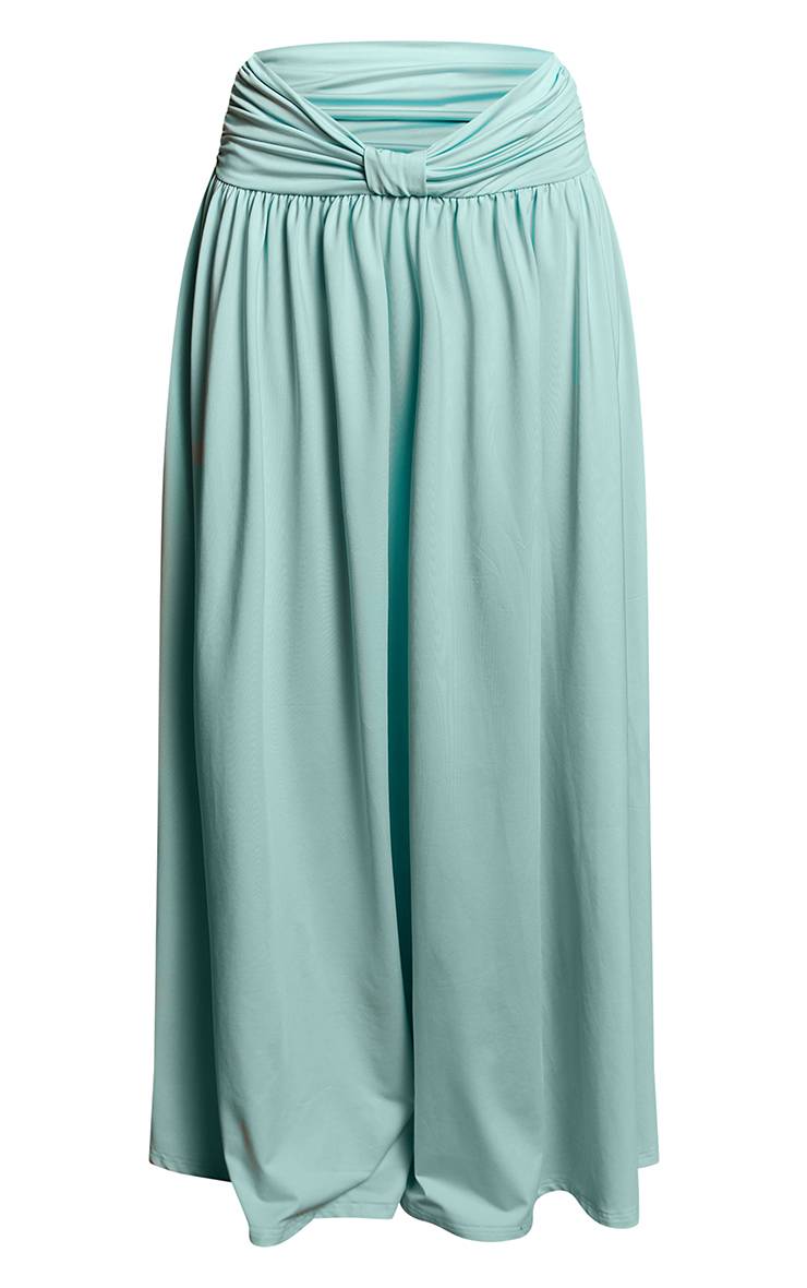 Bleu Ensemble Coordonné Jupe Longue Aqua Bardot Avec Détail Nœud