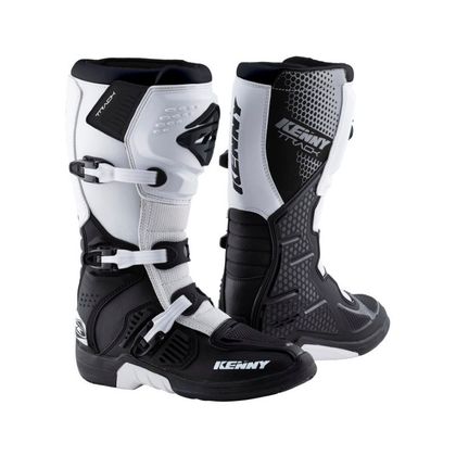Bottes cross Kenny TRACK BLACK WHITE 2024 - Noir / Blanc