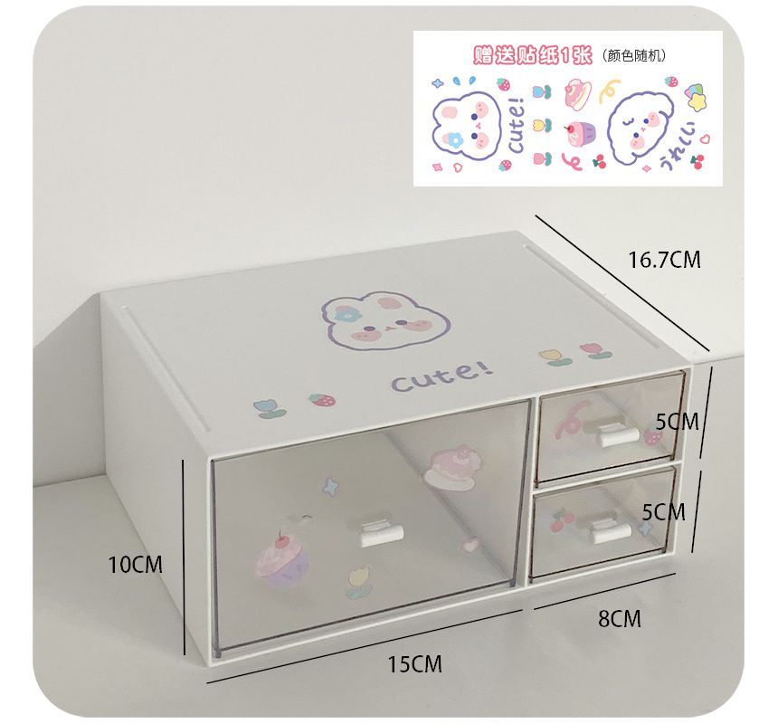 Momoi - Plastic bureau-organizer (verschillende designs) met sticker