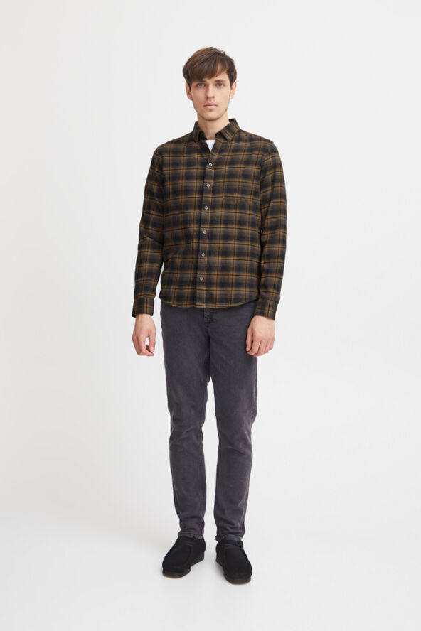 Casual Friday CFANTON LS BD shadow checked shirt Breen melange
